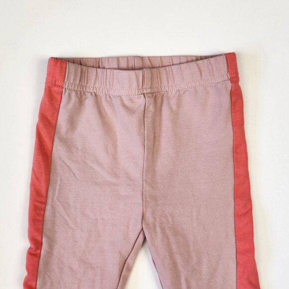Hanna Andersson Pink Lightweight Elastic Waist Side Stripe Leggings 85cm US 2T - Picture 3 of 8